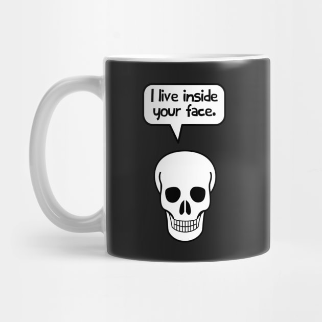 Human Skull Inside Your Face Funny Spooky Anatomy by FlashMac